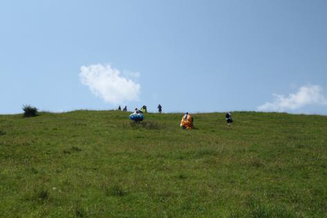 Büroausflug, Gleitschirm, H+R Architekten 