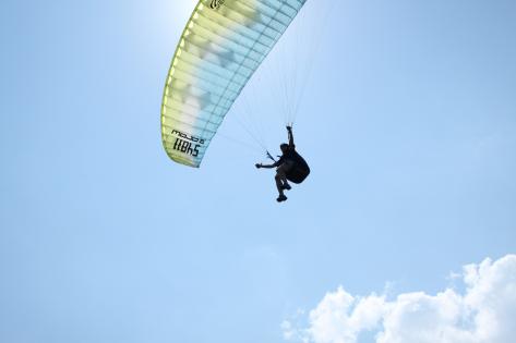 Büroausflug, Gleitschirm, H+R Architekten 